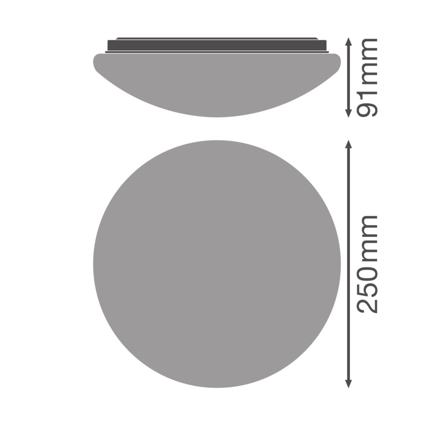 Osram - Mennyezeti lámpatest CEILING ESSENTIAL 1x E27/25W/230V átm. 25 cm fehér