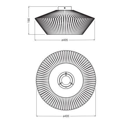 Osram - Mennyezeti lámpatest DECOR STRIPES 1xE27/10W/230V, átm. 40,5 cm, bézs