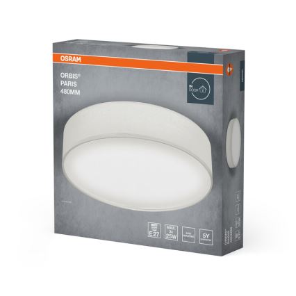 Osram - Mennyezeti lámpatest ORBIS PARIS 3xE27/25W/230V átm. 48 cm fehér
