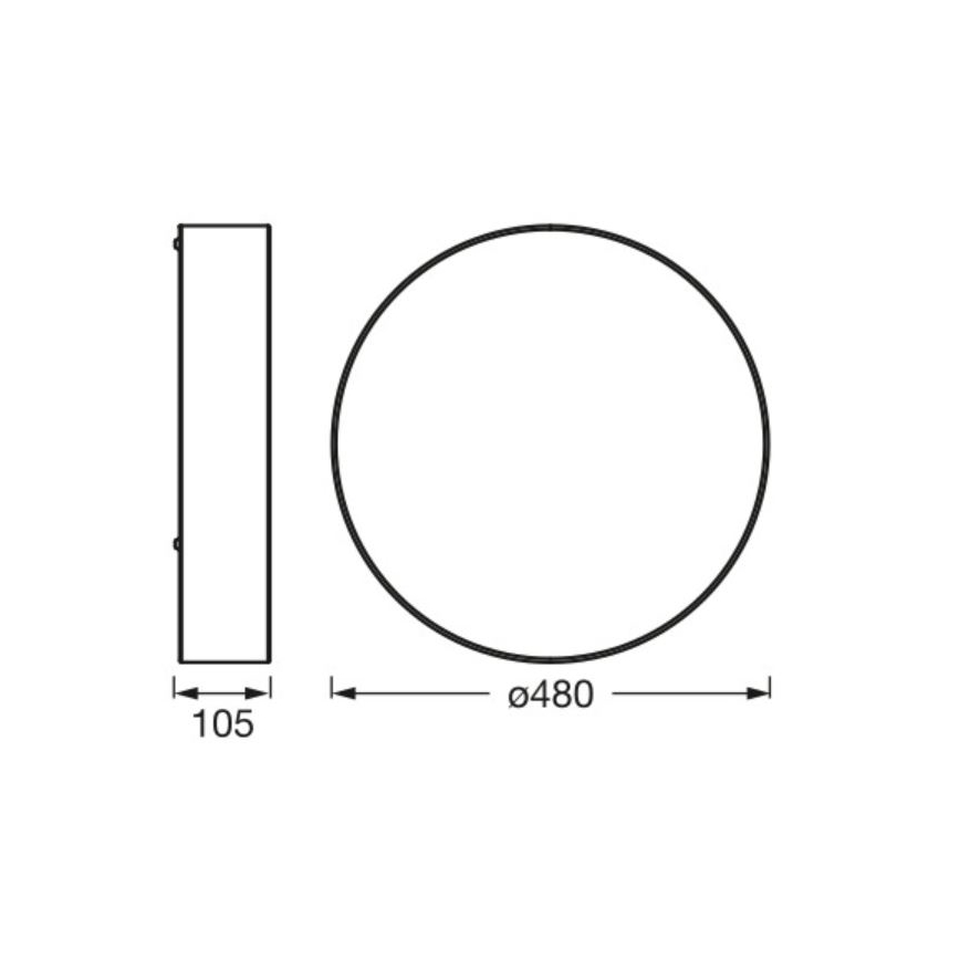 Osram - Mennyezeti lámpatest ORBIS PARIS 3xE27/25W/230V átm. 48 cm fehér