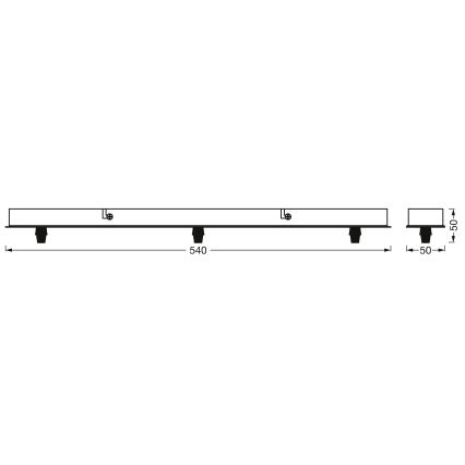 Osram - Montura PENDULUM 230V fekete