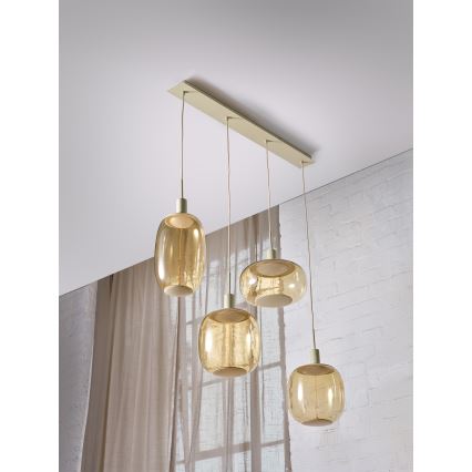 Osram - NEEDLE PENDANT tápkábel 4xE27/25W/230V bézs