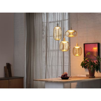 Osram - NEEDLE PENDANT tápkábel 4xE27/25W/230V bézs