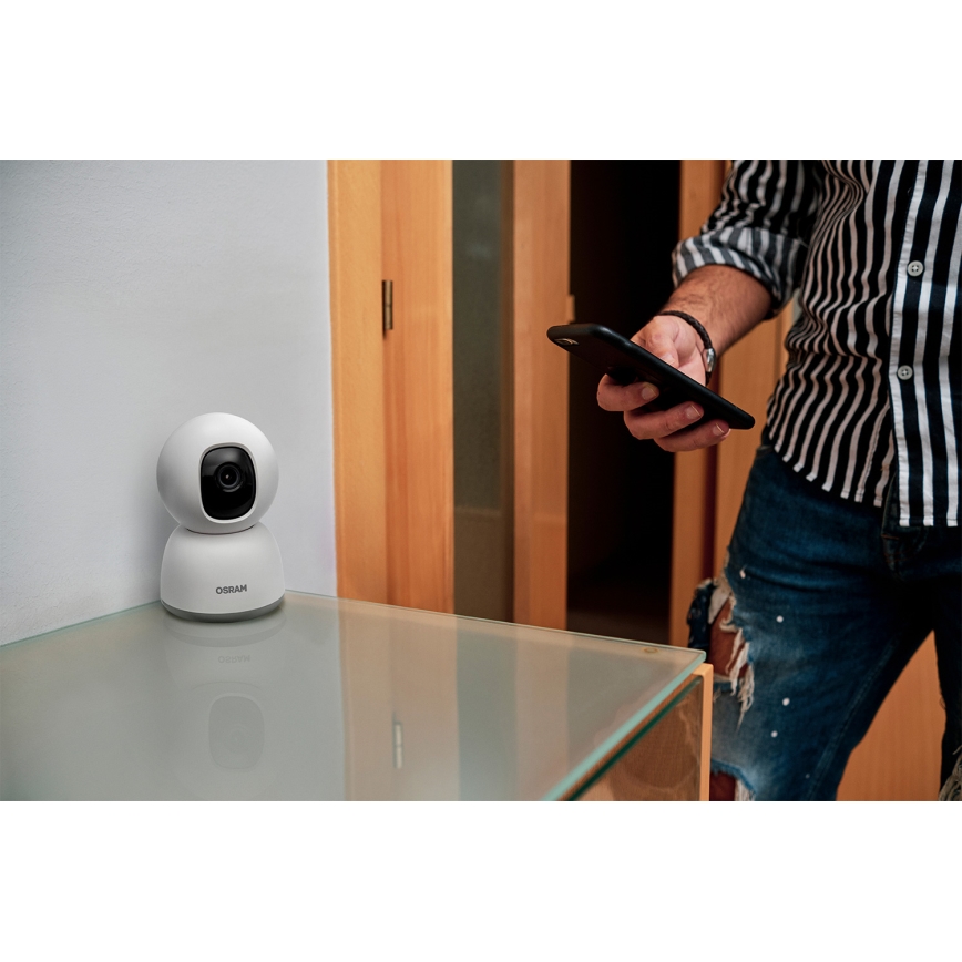 Osram - Okos 360°-os beltéri kamera 2K érzékelővel SMART+ 230V Wi-Fi