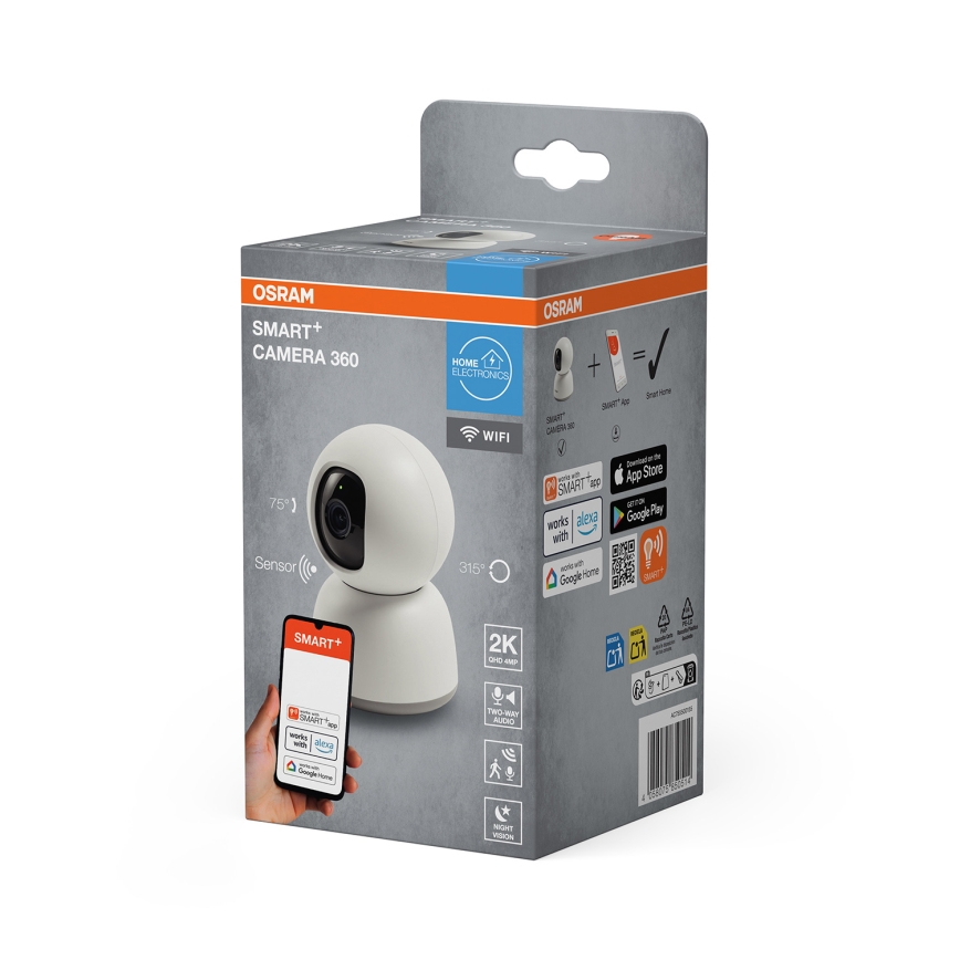 Osram - Okos 360°-os beltéri kamera 2K érzékelővel SMART+ 230V Wi-Fi