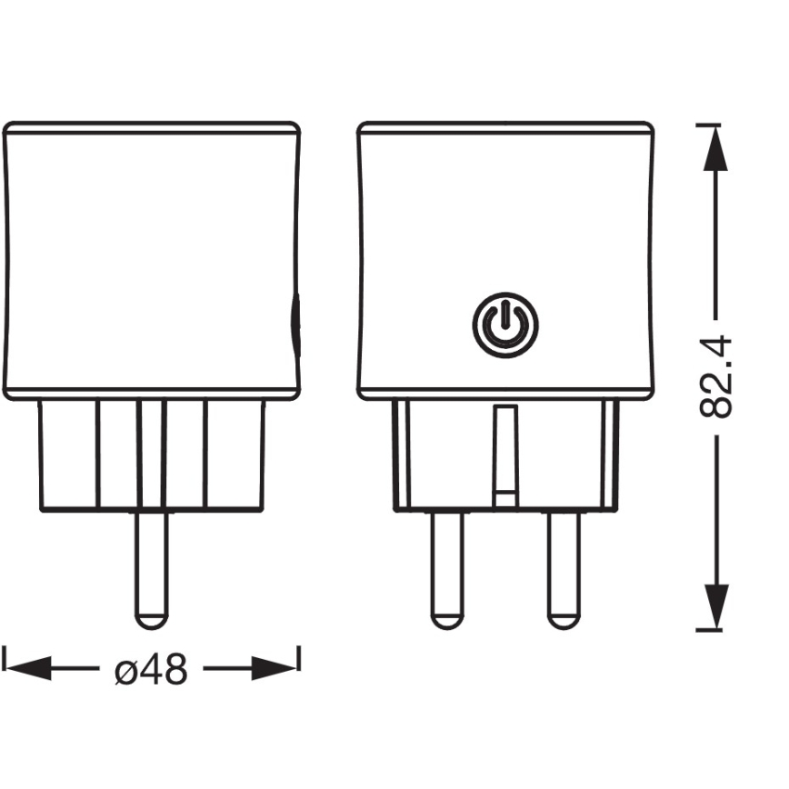 Osram - Okos konnektor SMART+ MATTER SCHUKO 2300W/230V/10A Wi-Fi fehér