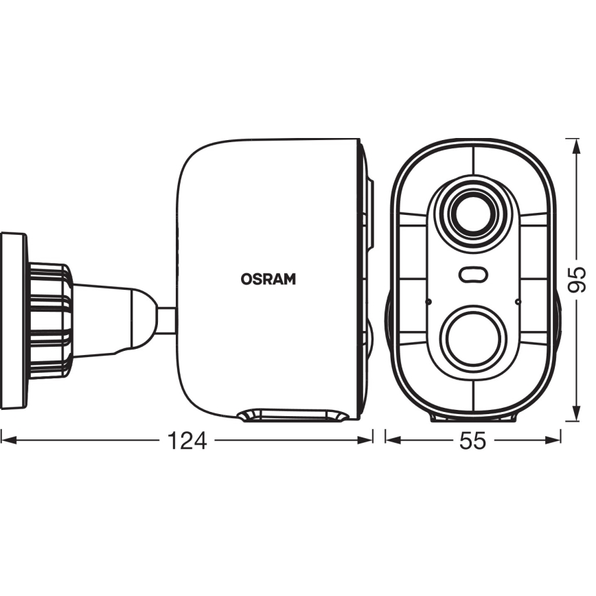 Osram - Okos napelemes kamera 2K érzékelővel, SMART+, 5V, 5200 mAh, IP66, Wi‑Fi