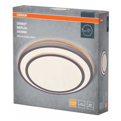 Osram - ORBIS BERLIN mennyezeti LED lámpatest, 24W/230V, Ø 39 cm