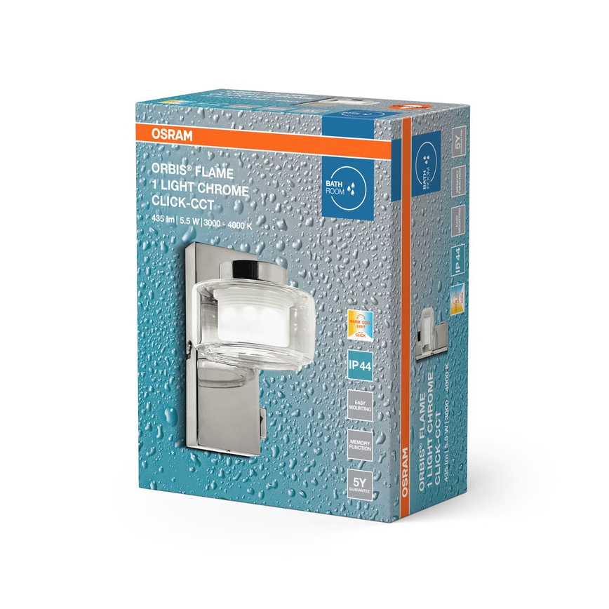 Osram - LED fürdőszobai fali lámpatest ORBIS FLAME LED/5,5W/230V 3000/4000K IP44 fényes króm