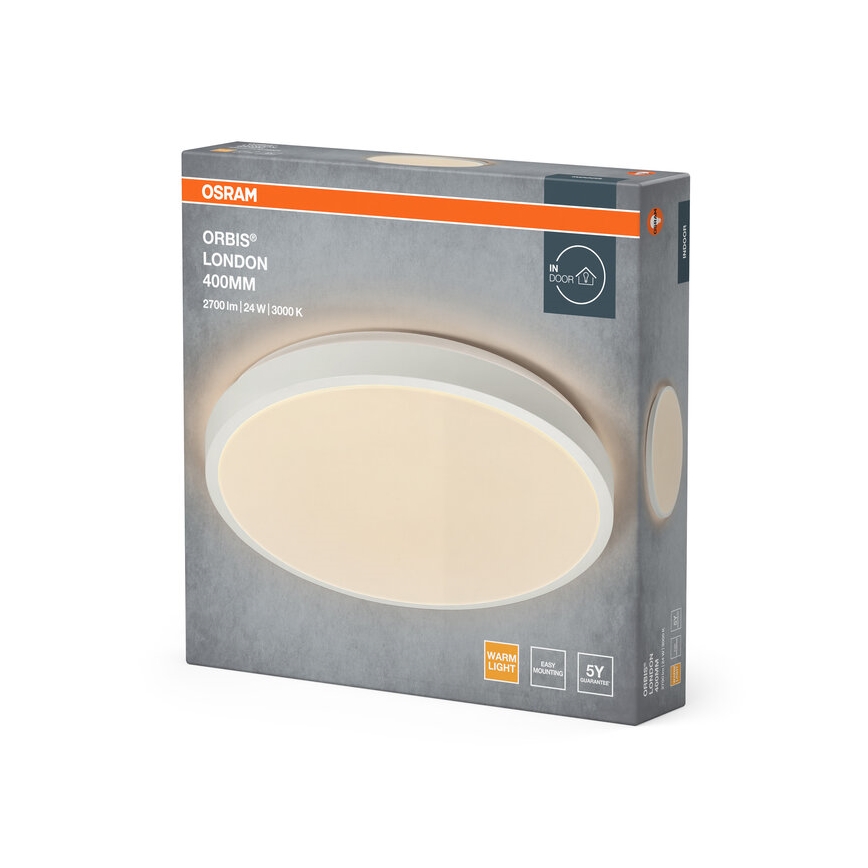 Osram - ORBIS LONDON LED mennyezeti lámpa 24W/230V, Ø 39,5 cm, fehér