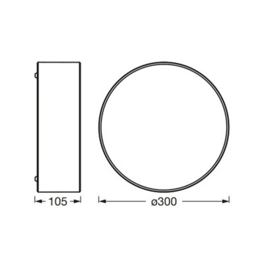 Osram - ORBIS PARIS mennyezeti lámpa 1xE27/25W/230V, átmérő 30 cm, fehér