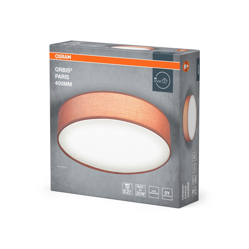 Osram - ORBIS PARIS mennyezeti lámpa, 2xE27/25W/230V, átmérő 40 cm, barna