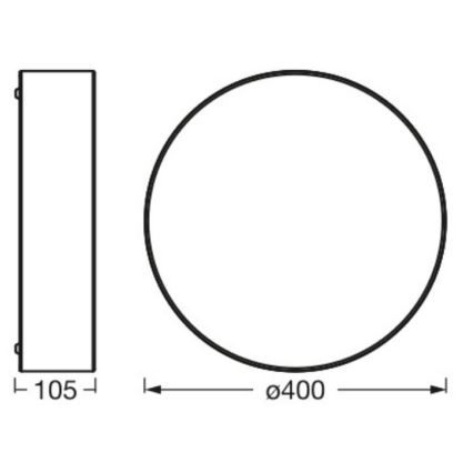 Osram - ORBIS PARIS mennyezeti lámpa, 2×E27, 25 W/230 V, átmérő 40 cm, krémszínű