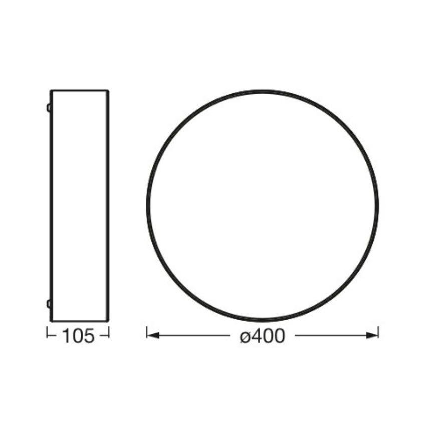 Osram - ORBIS PARIS mennyezeti lámpa, 2×E27, 25 W/230 V, átmérő 40 cm, krémszínű