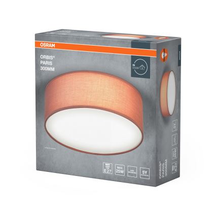 Osram - ORBIS PARIS mennyezeti lámpatest, 1x E27/25W/230V, átmérő 30 cm, barna