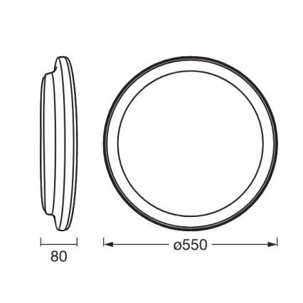 Osram - ORBIS PEDERSON LED mennyezeti lámpatest LED/36W/230V, átm. 55 cm, fehér