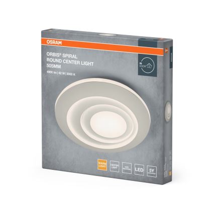Osram - ORBIS SPIRAL LED mennyezeti lámpatest, 42 W, 230 V, átm. 50,5 cm, fehér