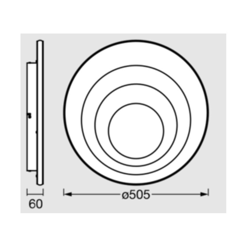 Osram - ORBIS SPIRAL LED mennyezeti lámpatest, 42 W, 230 V, átm. 50,5 cm, fehér