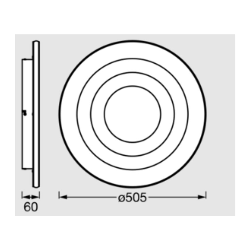 Osram - ORBIS SPIRAL LED mennyezeti lámpatest, 42W/230V, átm. 50,5 cm, fehér