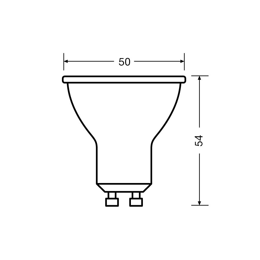Osram PAR16 GU10 LED izzó, 4,5 W, 230 V, 6500 K, 60°, 3 darabos szett