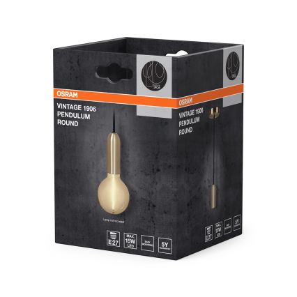 Osram - PENDULUM ROUND tápkábel 1xE27/15W/230V aranyszínű