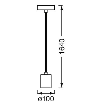 Osram - PENDULUM ROUND tápkábel 1xE27/15W/230V fényes króm