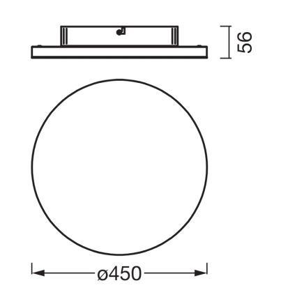 Osram - PLANON felületre szerelhető LED panel/28W/230V/3000K Ø45 cm fehér