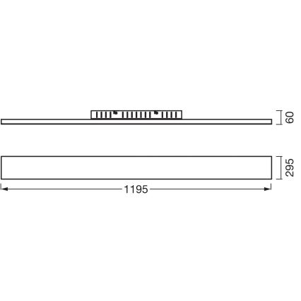 Osram - PLANON felületre szerelhető LED-panel LED/40W/230V 3000K 30x120 cm fehér
