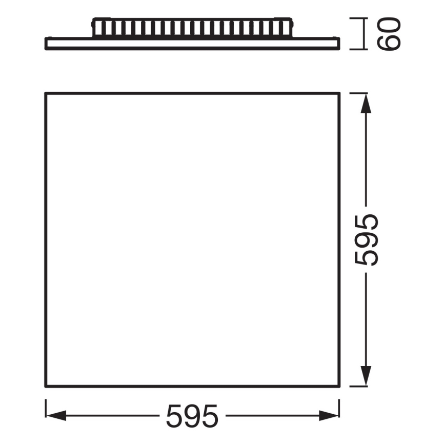 Osram - PLANON felületre szerelhető LED panel LED/40W/230V 3000K 60x60 cm fehér