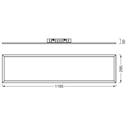 Osram - PLANON felületre szerelhető LED-panel LED/40W/230V 4000K 30x120 cm fehér
