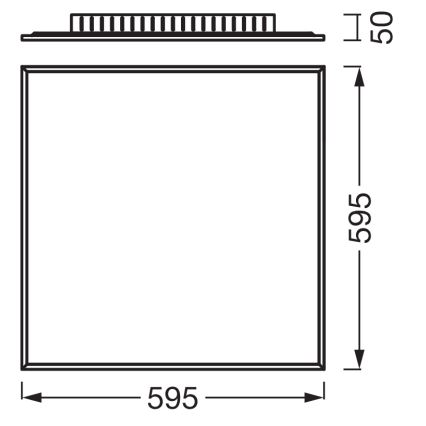 Osram - PLANON felületre szerelt LED-panel LED/40W/230V 59,5x59,5 cm fehér