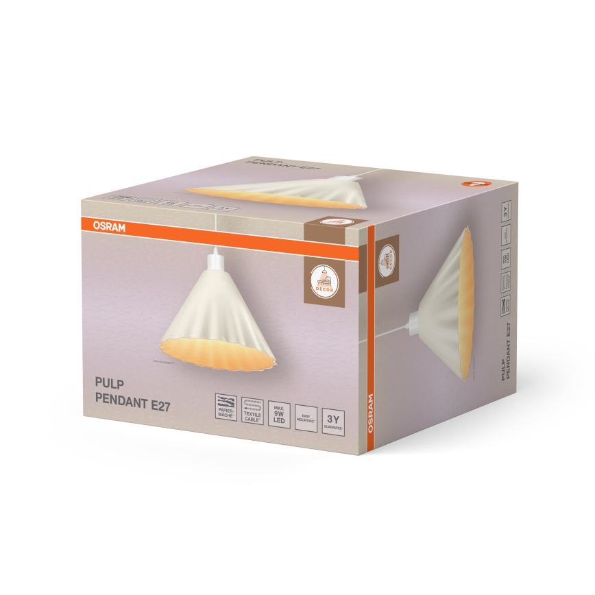 Osram - PULP függőlámpa kábellel 1xE27/9W/230V, átmérő 31 cm