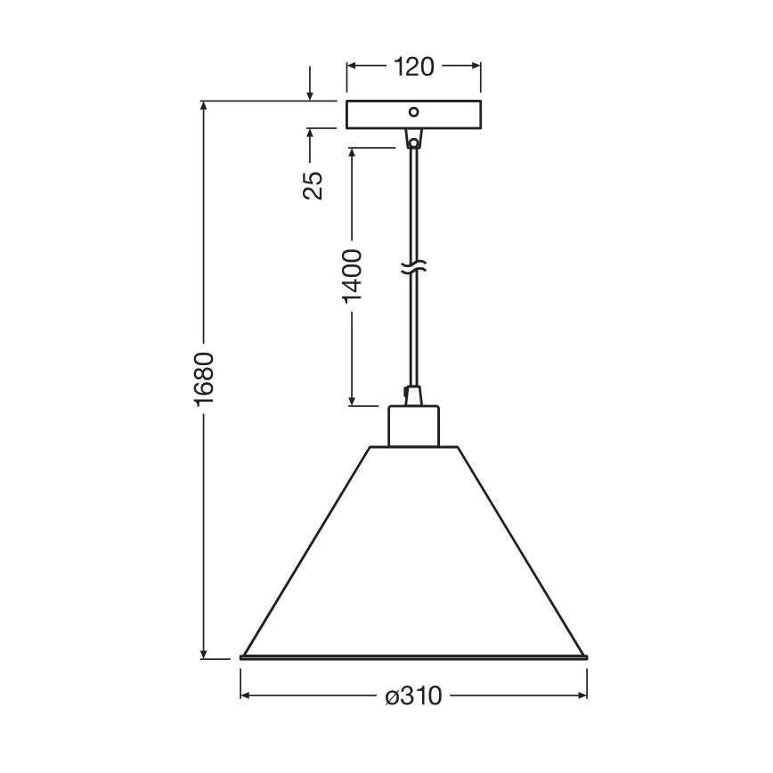 Osram - PULP függőlámpa kábellel 1xE27/9W/230V, átmérő 31 cm