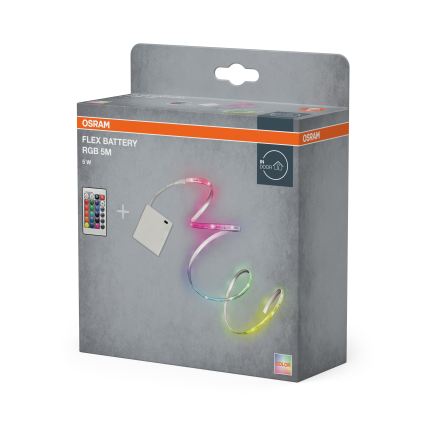 Osram - LED RGB Dimmelhető szalag FLEX BATTERY 5m LED/5W/4xAA + távirányító