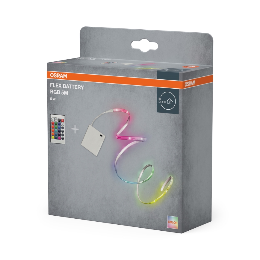 Osram - LED RGB Dimmelhető szalag FLEX BATTERY 5m LED/5W/4xAA + távirányító