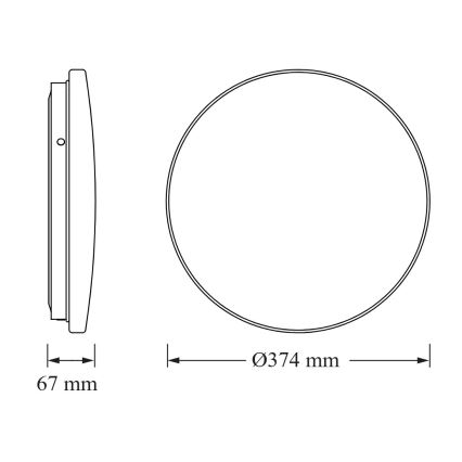 Osram - LED mennyezeti lámpatest alkonyatérzékelővel ROUND LED/24W/230V átm. 37 cm