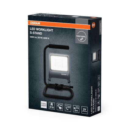 Osram - S-STAND LED-reflektor állvánnyal, 50 W, 230 V, 4000 K, IP65, antracit