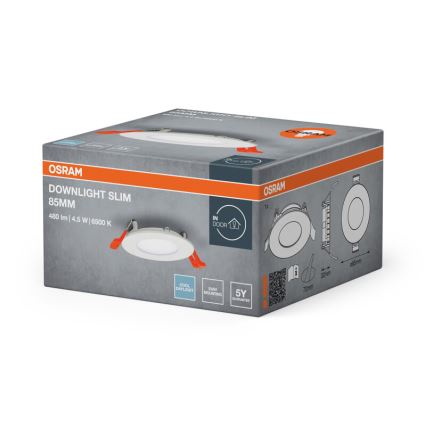 Osram - SLIM süllyesztett mennyezeti LED lámpatest 4,5 W, 230 V, 6500 K