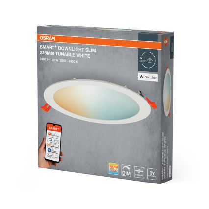 Osram - SMART+ DOWNLIGHT LED, dimmelhető süllyesztett mennyezeti lámpatest LED/22W/230V 3000-6500K Wi-Fi