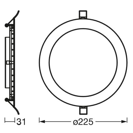 Osram - SMART+ DOWNLIGHT LED, dimmelhető süllyesztett mennyezeti lámpatest LED/22W/230V 3000-6500K Wi-Fi