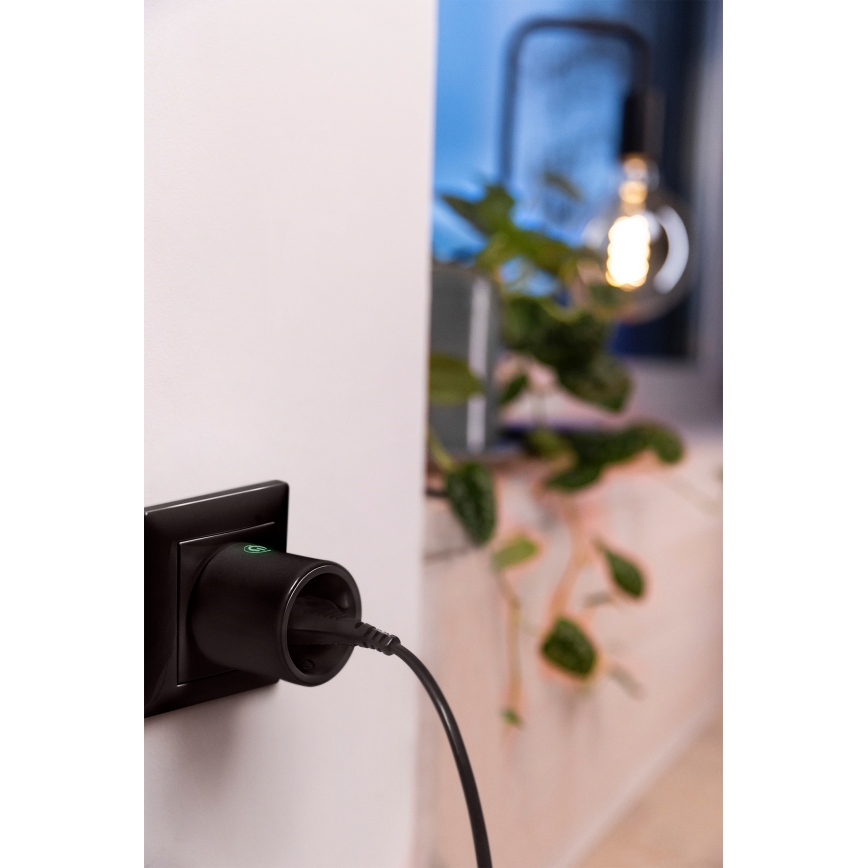 Osram - SMART+ MATTER SCHUKO okos dugalj 2300W/230V/10A Wi‑Fi fekete