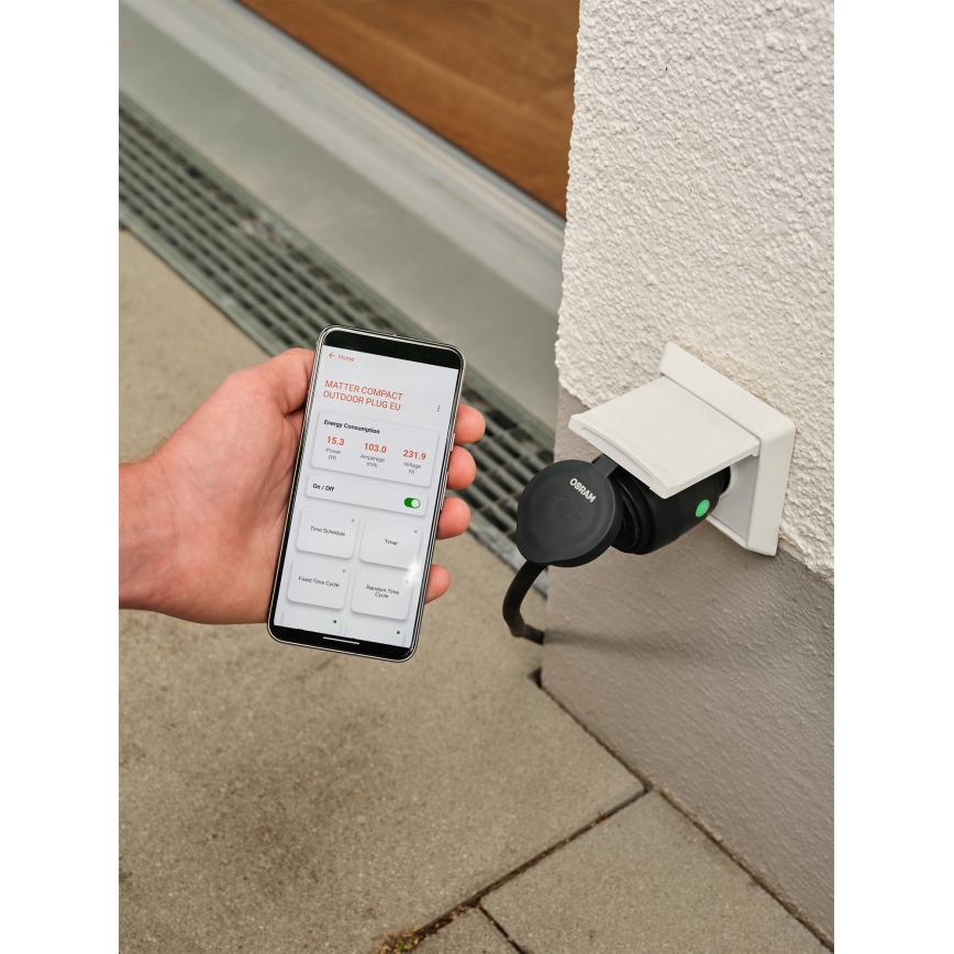 Osram - SMART+ okos kültéri SCHUKO aljzat 3680W/230V/16A IP44