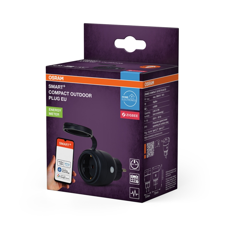 Osram - SMART+ okos kültéri SCHUKO aljzat 3680W/230V/16A IP44