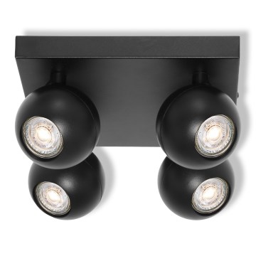 Osram - SPOT SPHERAL 4xGU10/6W/230V fekete spotlámpa