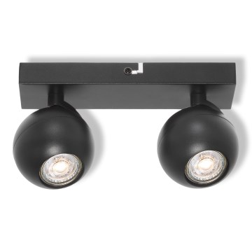 Osram - SPOT SPHERAL irányítható lámpatest 2xGU10/6W/230V fekete
