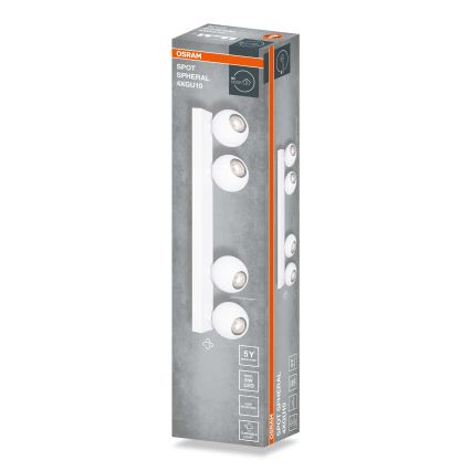 Osram - SPOT SPHERAL spotlámpa 4xGU10/6W/230V fehér
