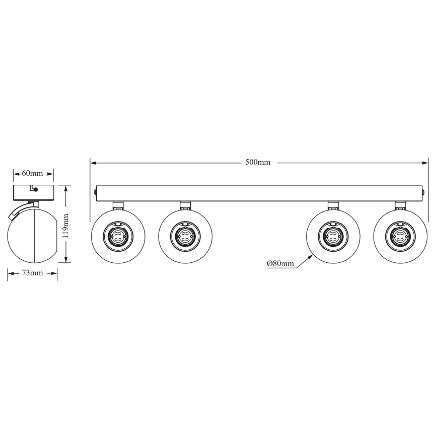 Osram - SPOT SPHERAL spotlámpa 4xGU10/6W/230V fehér