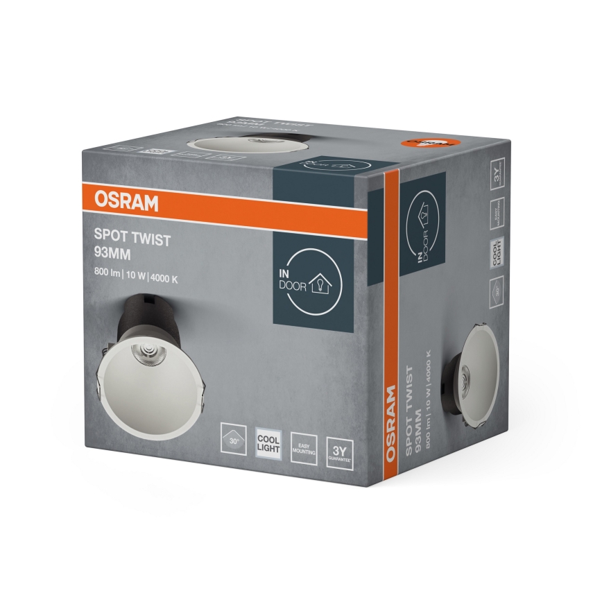 Osram - SPOT TWIST beépíthető LED lámpatest LED/10W/230V 4000K átm. 9,3 cm fehér