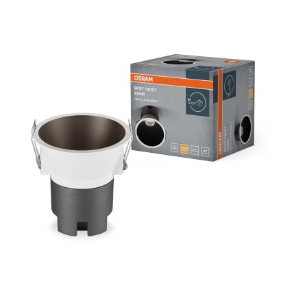 Osram - SPOT TWIST LED beépíthető lámpatest/10W/230V 3000K átmérő 9,3 cm fehér/fekete