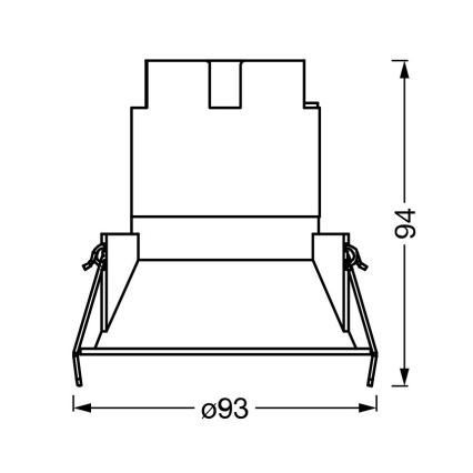 Osram - SPOT TWIST LED beépíthető lámpatest/10W/230V 3000K átmérő 9,3 cm fehér/fekete